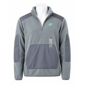 Nike Men’s Fleece 1/4 Zip Pullover Size S Smoke Grey Oil Green NWT